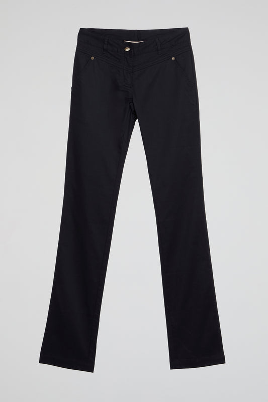 Midnight Black Tailored Bootcut Pants