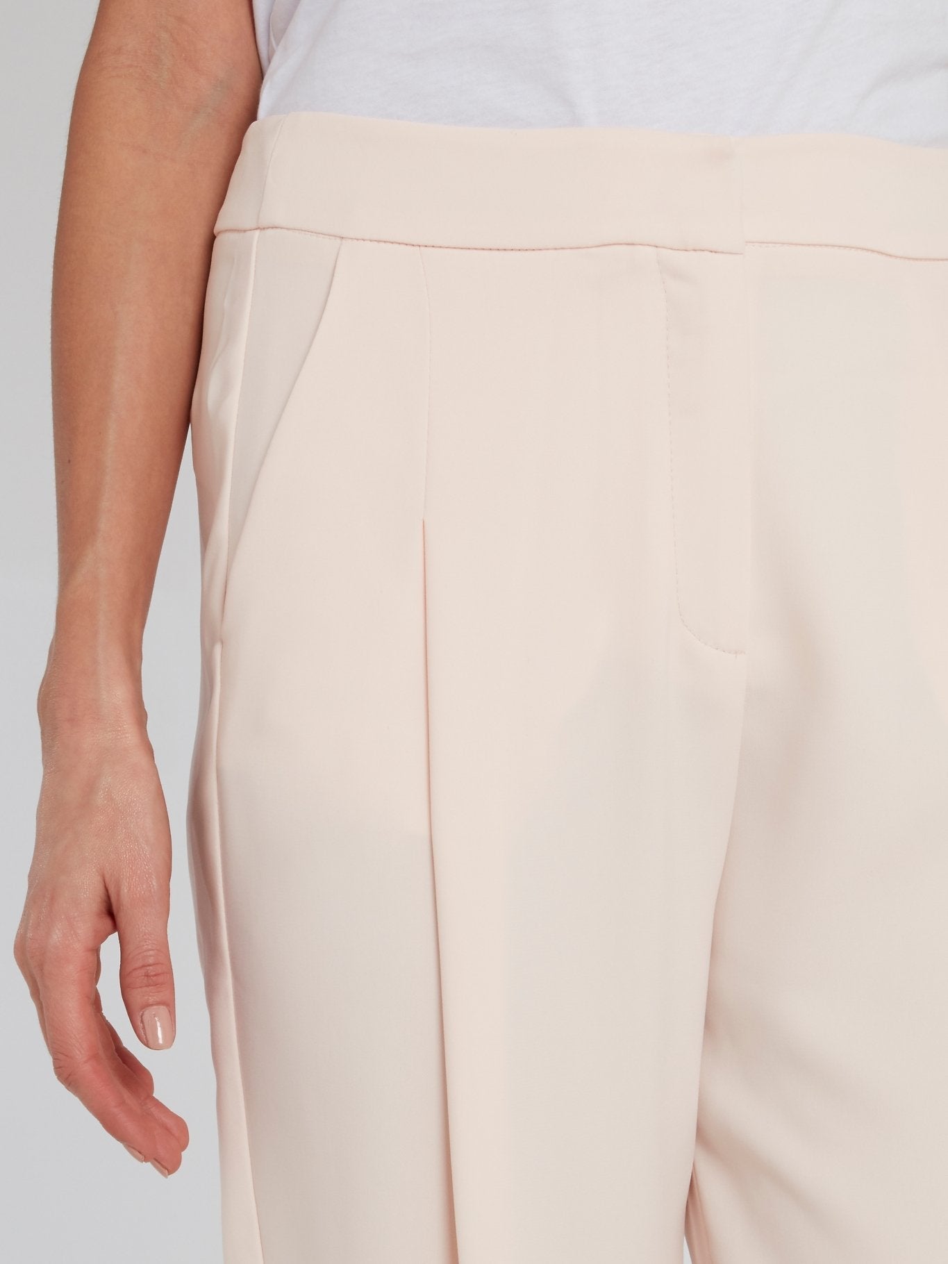 Meta Beige Tapered Trousers