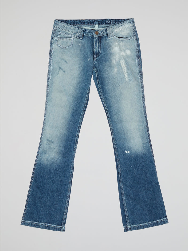Vintage Wash Bootcut Jeans