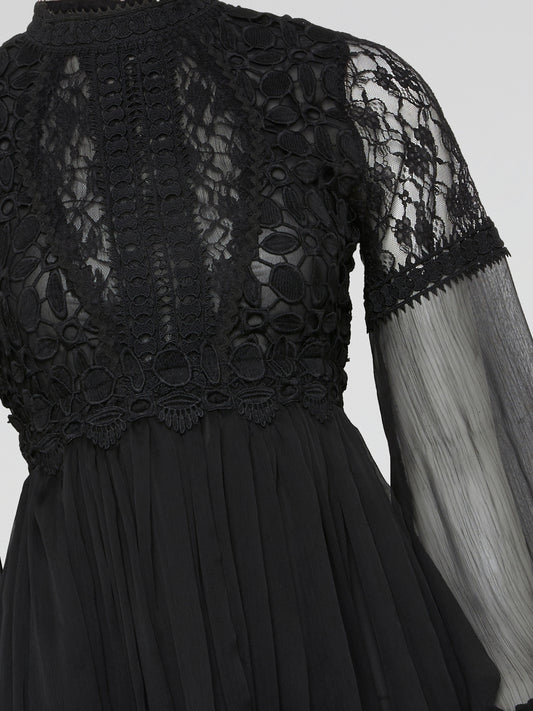 Black Reverie Lace Dress
