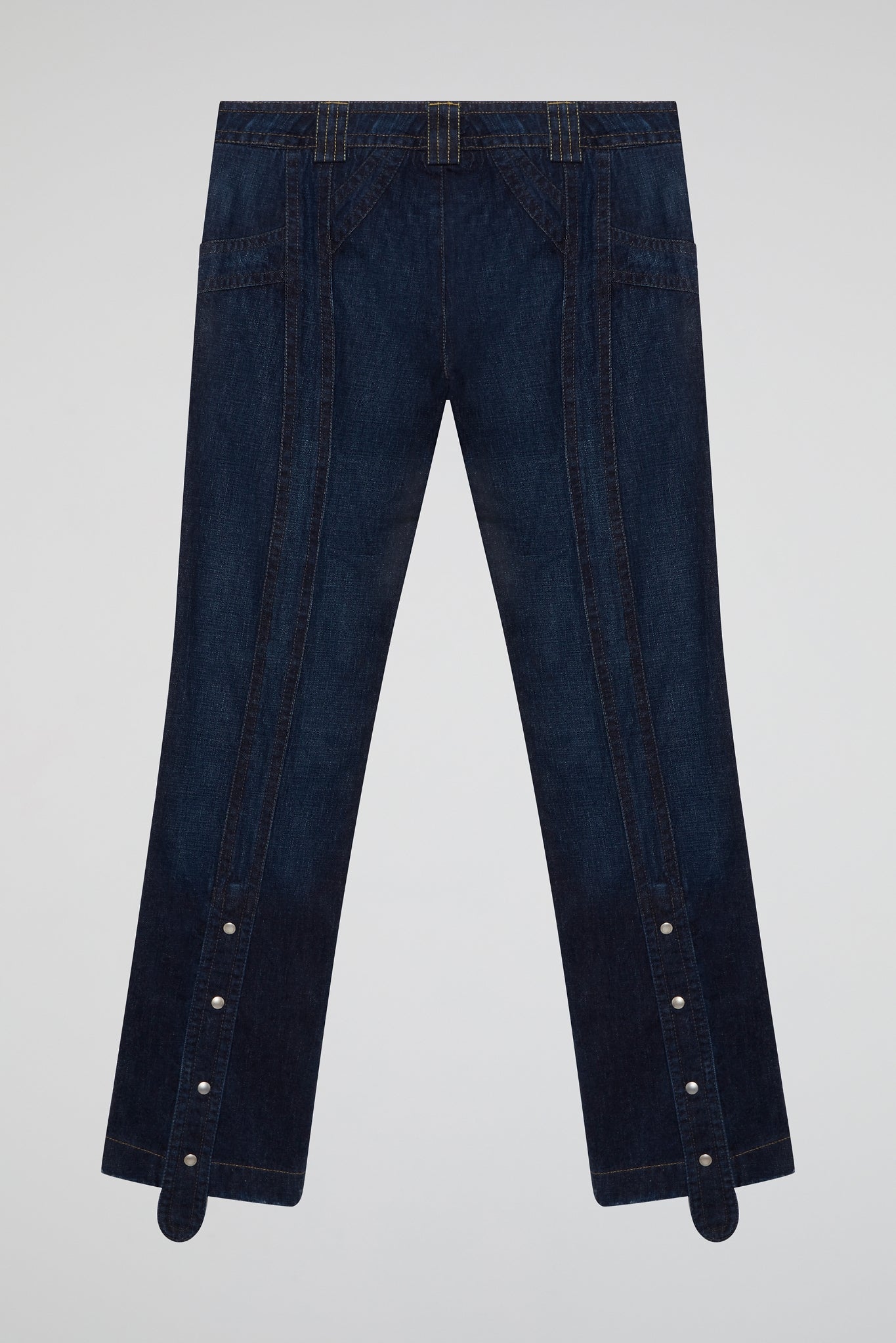 Blue Vintage Stitch High-Rise Denim Pants