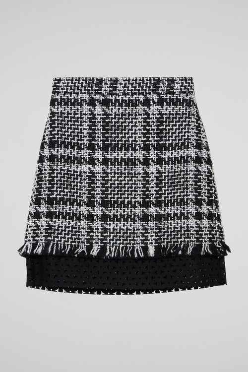 Checkered Muse Tweed Skirt