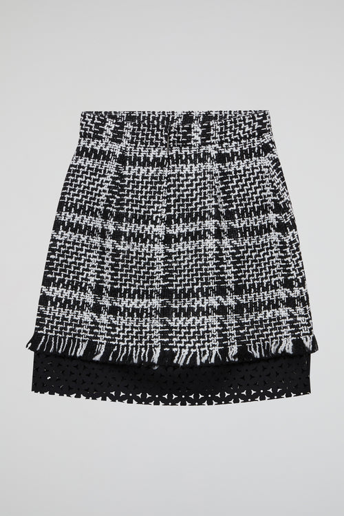 Checkered Muse Tweed Skirt
