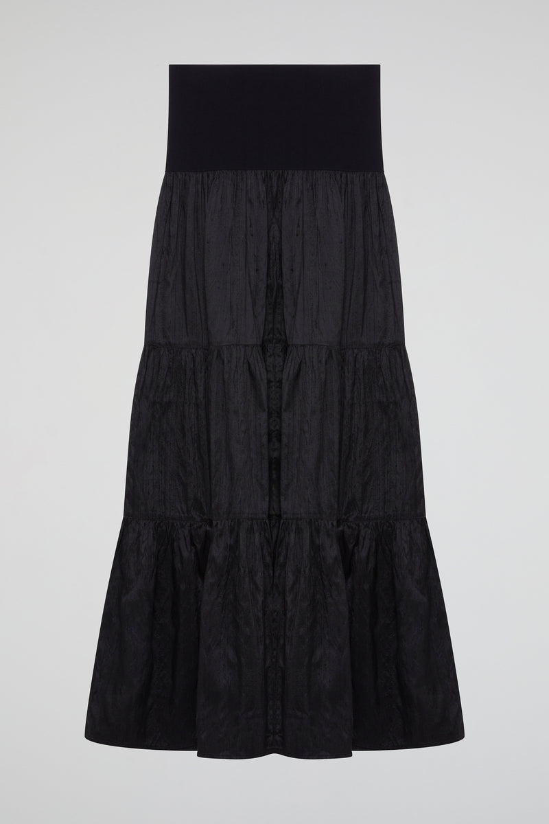 Black Obsidian Tiered Skirt