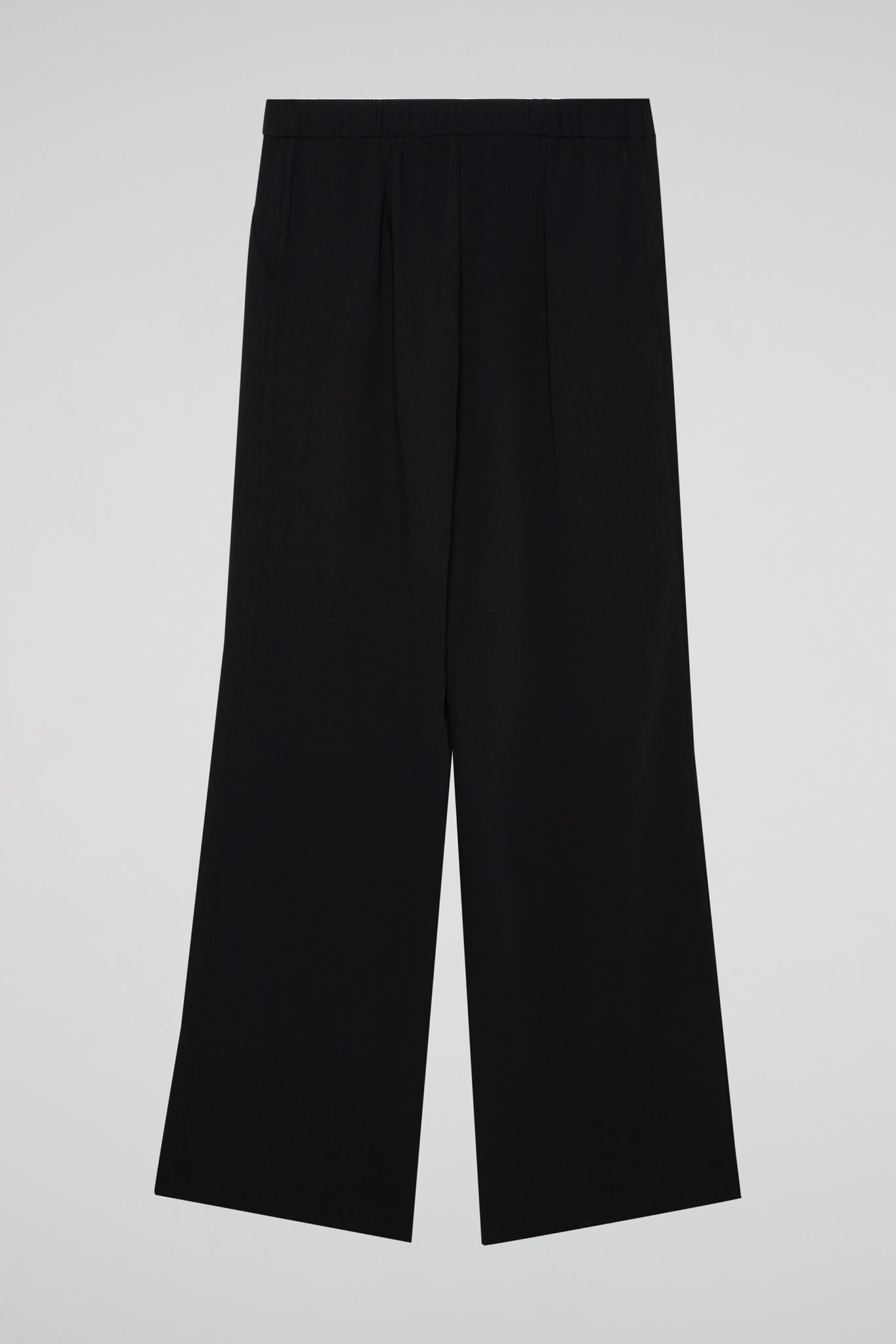 Black Flow Wide-Leg Trousers