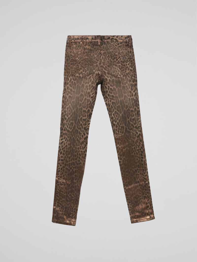 Leopard Print Skinny Jeans