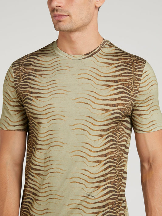 Brown Tiger Effect T-Shirt