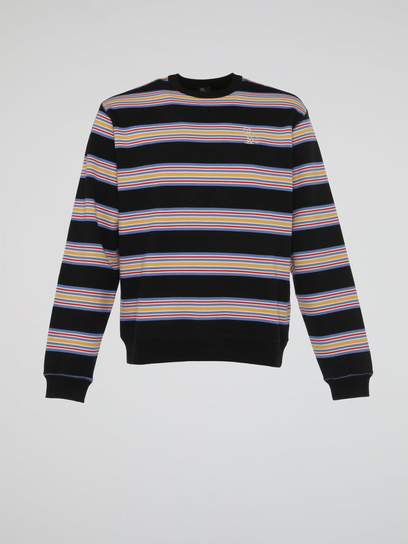 Black Multi Stripe Long Sleeve Shirt