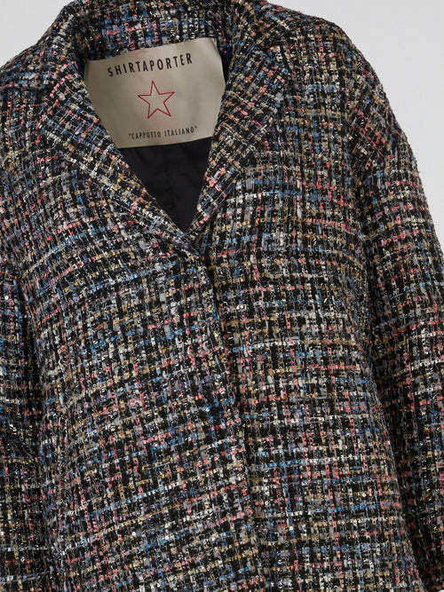 Multicolour Cappotto Italiano Tweed Coat