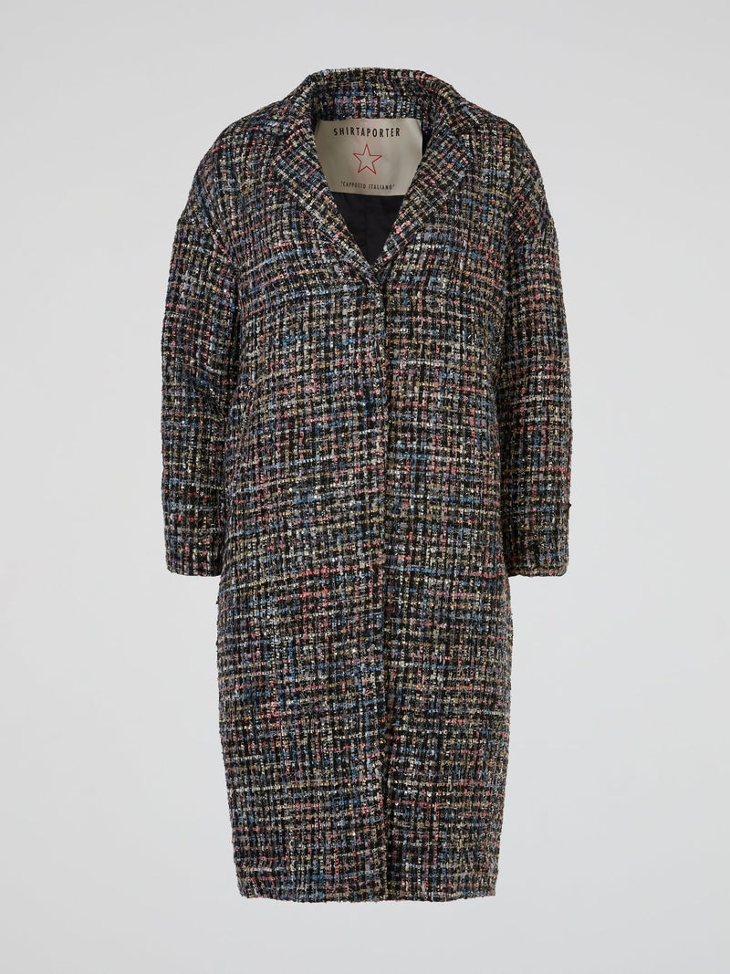 Multicolour Cappotto Italiano Tweed Coat