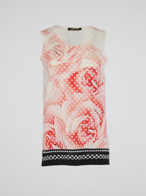 Rose Print Tank Top