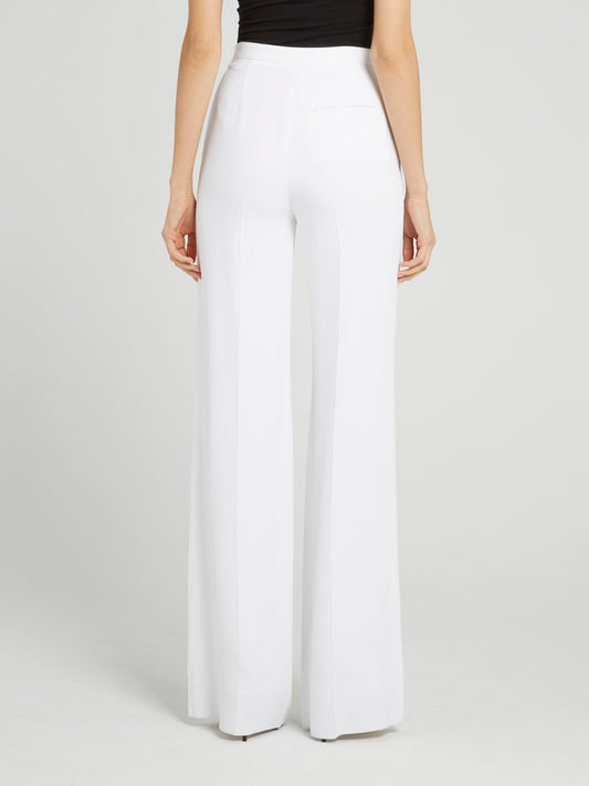 White High Waist Palazzo Pants