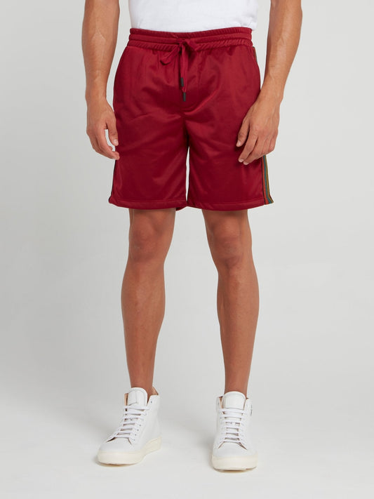 Red Side Stripe Active Shorts