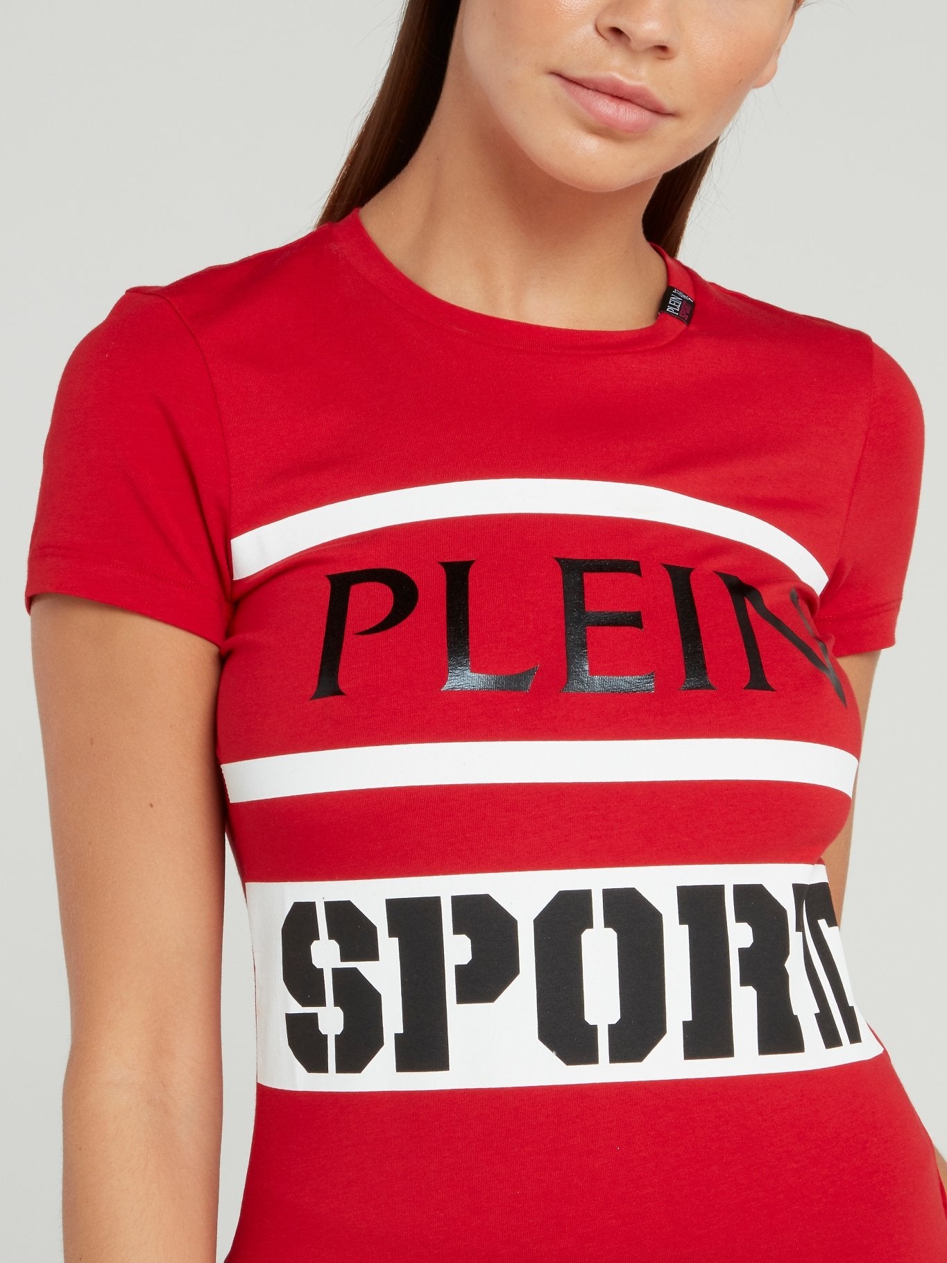 Red Round Neck Logo T-shirt