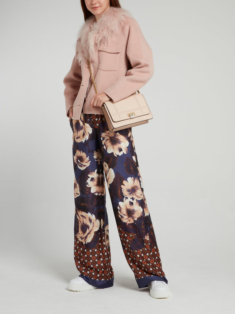 Polka Dot Floral Wide Leg Pants