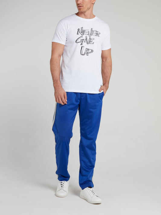 Blue Side Stripe Jogging Trousers