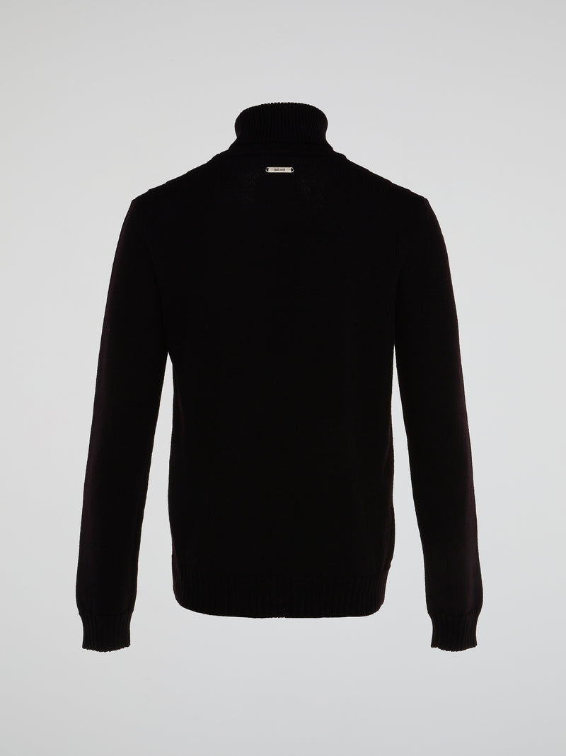 Black Obsidian Knit Turtleneck