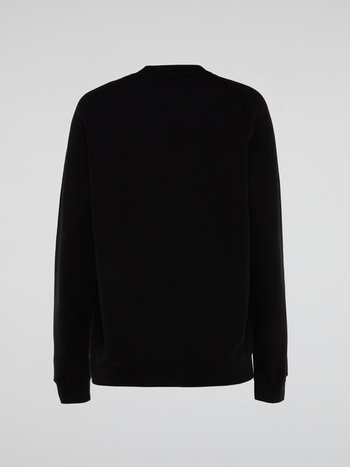 Black Noir Metallic Sweatshirt