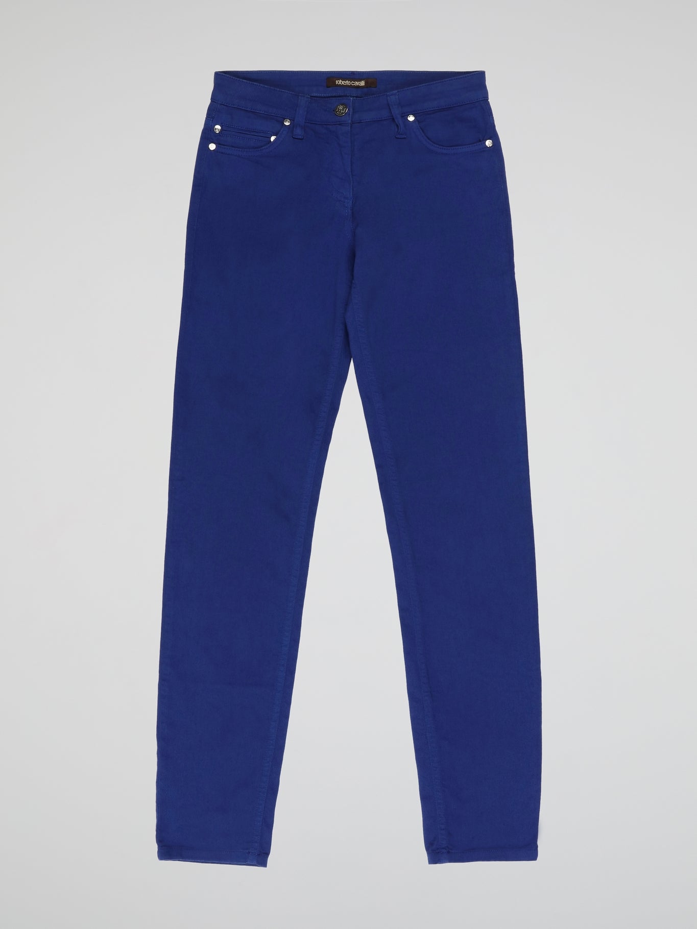 Step into style with these Blue Straight Cut Jeans by Roberto Cavalli. Crafted with precision, these jeans are designed to not only fit like a dream but also turn heads with their captivating hue. Whether you're going for a casual outing or a night on the town, these jeans are bound to make a statement and keep you at the forefront of fashion.