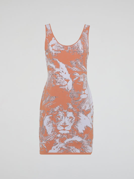 Take a walk on the wild side with the Orange Animal Print Tank Dress by Roberto Cavalli. This fierce and fabulous dress features a bold and captivating orange animal print that exudes elegance and power. Let your inner fashionista roar with confidence as you make a stylish statement in this eye-catching piece.