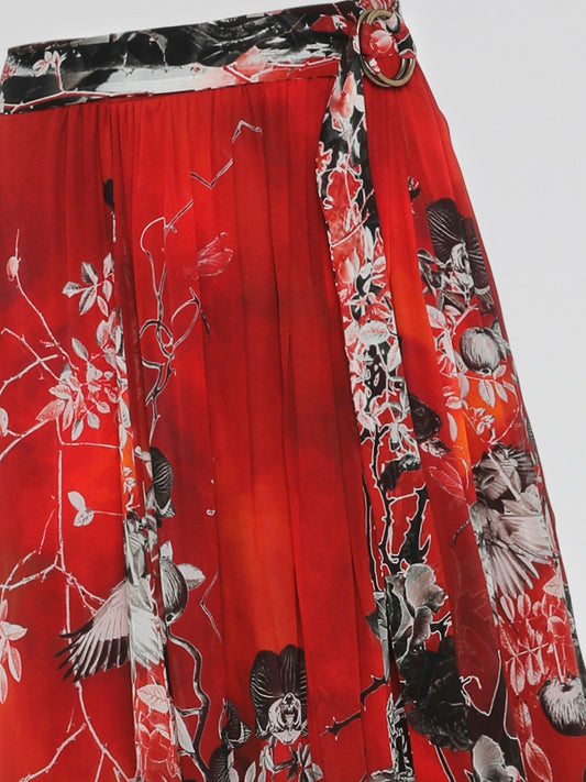 Indulge in the elegance of a timeless fashion statement with the Red Printed Maxi Dress by Roberto Cavalli. Embrace your inner goddess as the vibrant red hue and intricate print dance gracefully on the flowing fabric. This dress effortlessly captures the essence of glamour, offering a perfect blend of sophistication and confidence for any occasion.