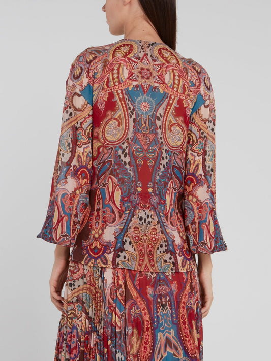 Paisley Print Kaftan Top