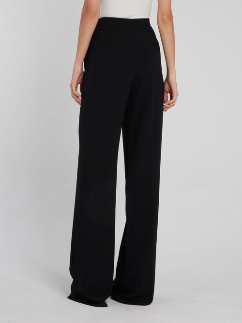 Black Side Zip Palazzo Pants