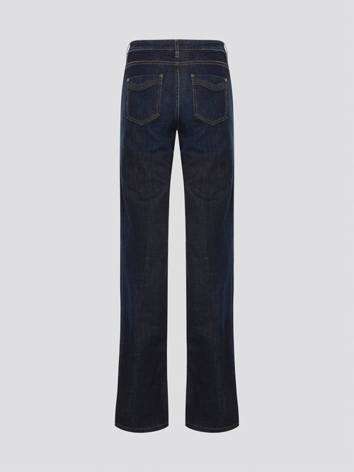 Turn heads with these Navy Flared Denim Jeans from Roberto Cavalli - a must-have staple for the fashion-forward individual. Crafted with high-quality denim and featuring a flattering flared silhouette, these jeans are perfect for both casual and dressy occasions. Elevate your denim game with these luxurious, statement-making jeans that are sure to become a wardrobe favorite.