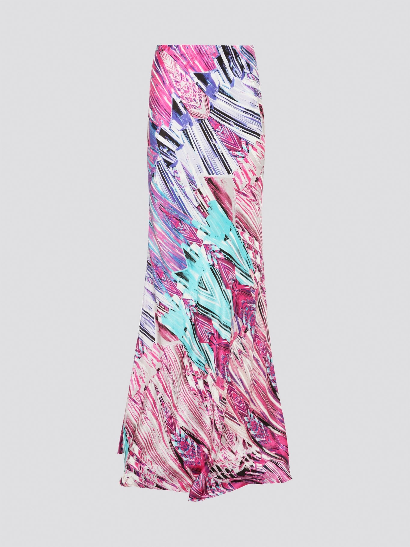 Elevate your wardrobe with this striking Abstract Print Flared Maxi Skirt by Roberto Cavalli. The intricate design and flowing silhouette will make you stand out in any crowd, while the high-quality fabric ensures comfort and durability. Embrace your inner fashionista and make a statement with this must-have piece for your collection.