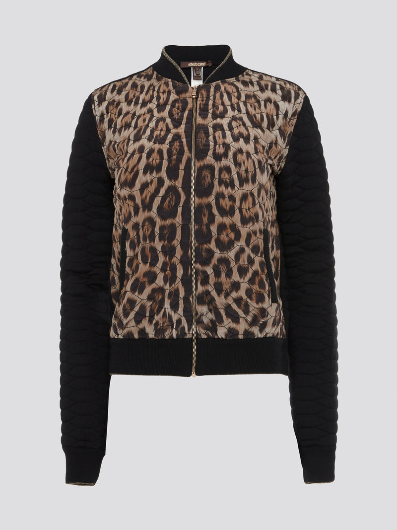 Step out in fierce style with the Roberto Cavalli Leopard Print Quilted Jacket. This statement piece features a bold leopard print design that exudes confidence and sophistication. With its quilted construction, this jacket is not only fashionable but also practical for staying warm and stylish all season long.