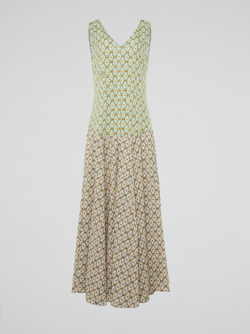 Meadow Bloom Vintage-Inspired Maxi Dress