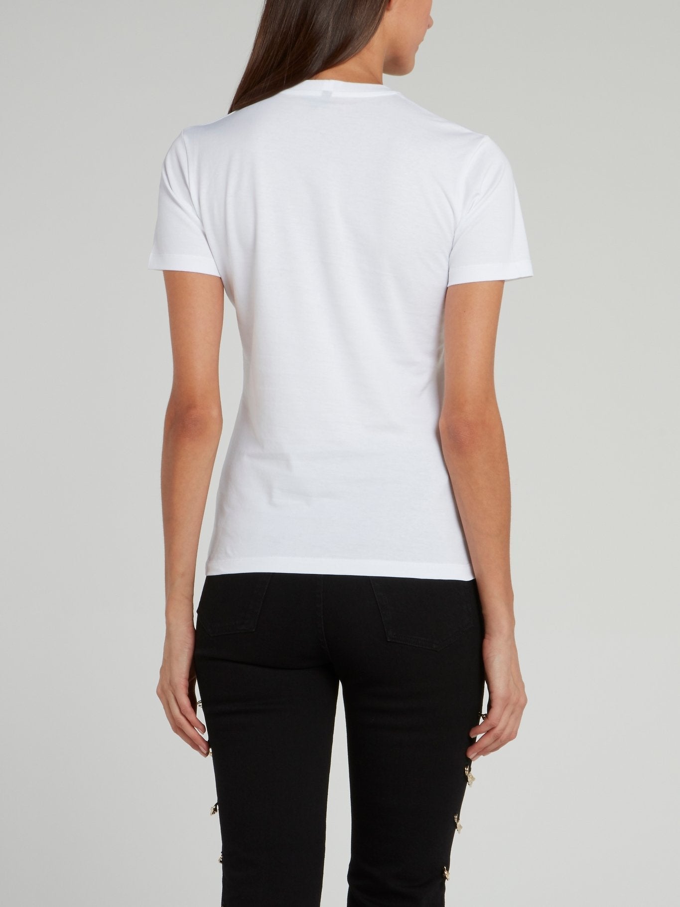 White Logo Crewneck T-Shirt