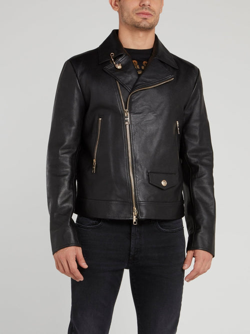 Black Leather Blouson