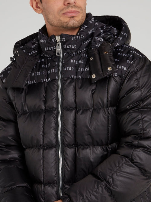 Monogram Print Puffer Jacket