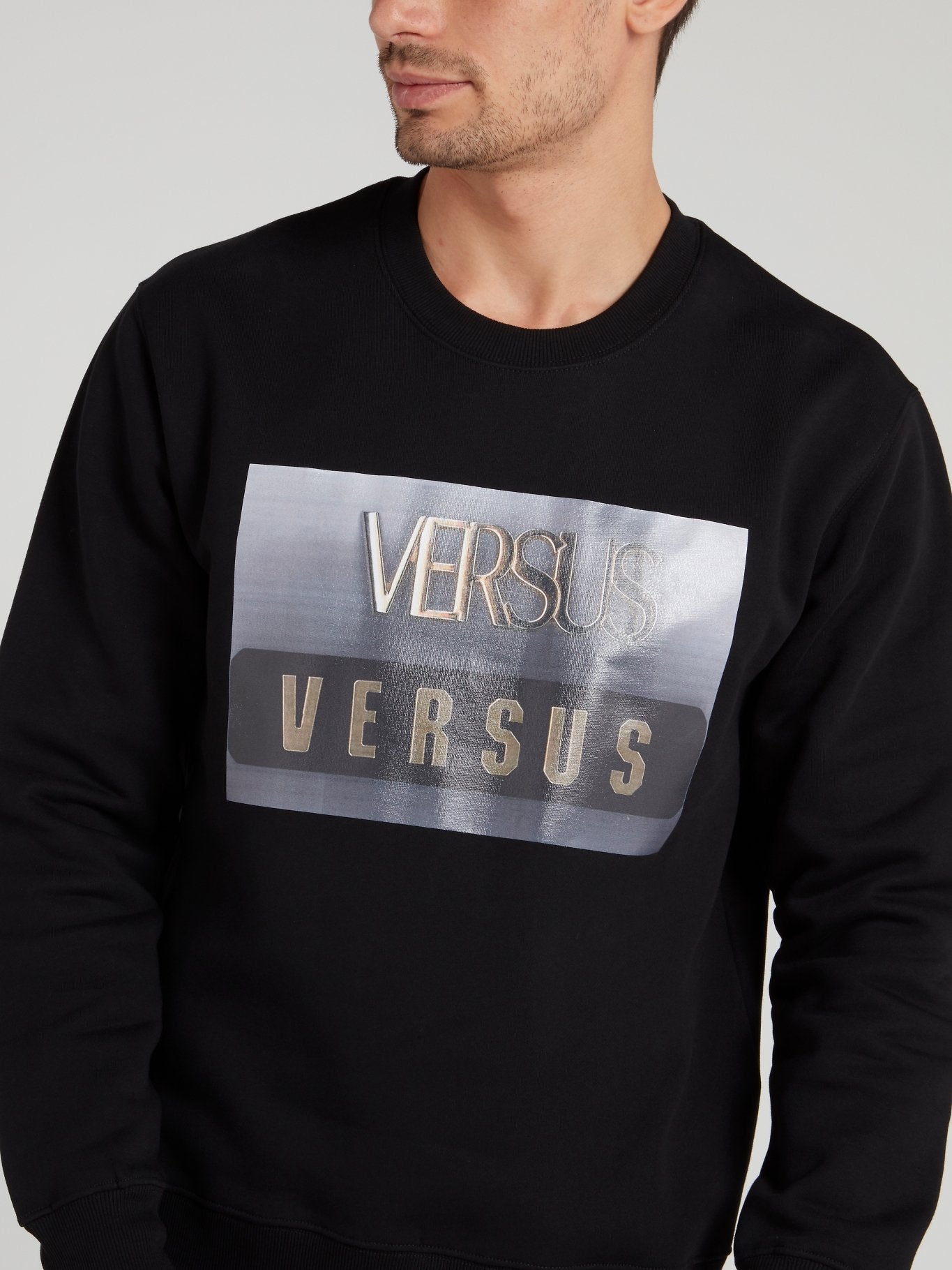 Black Logo Printed Sweatshirt