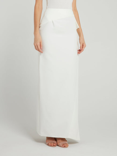 White Wrap Maxi Skirt