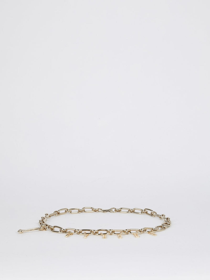 Logo Embellished Chain Belt