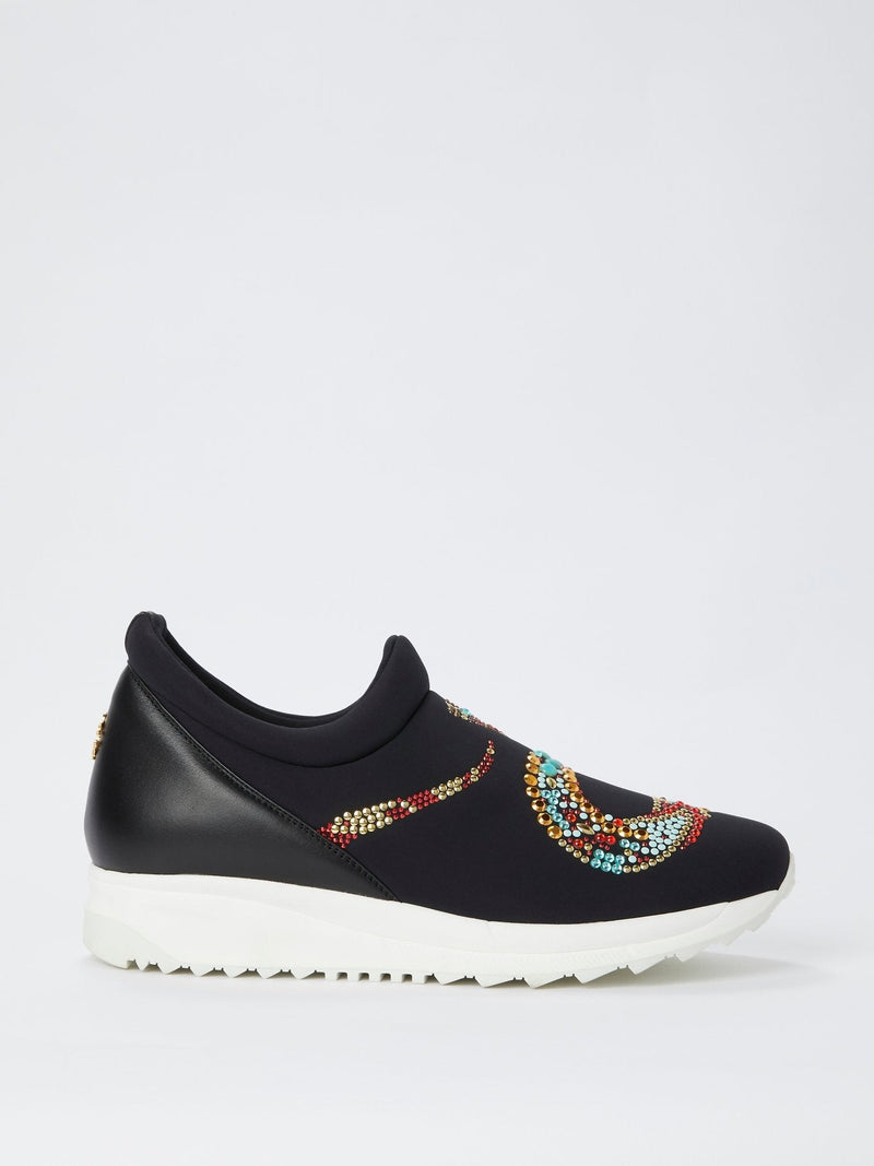 Multi-Stud Snake Slip On Sneakers