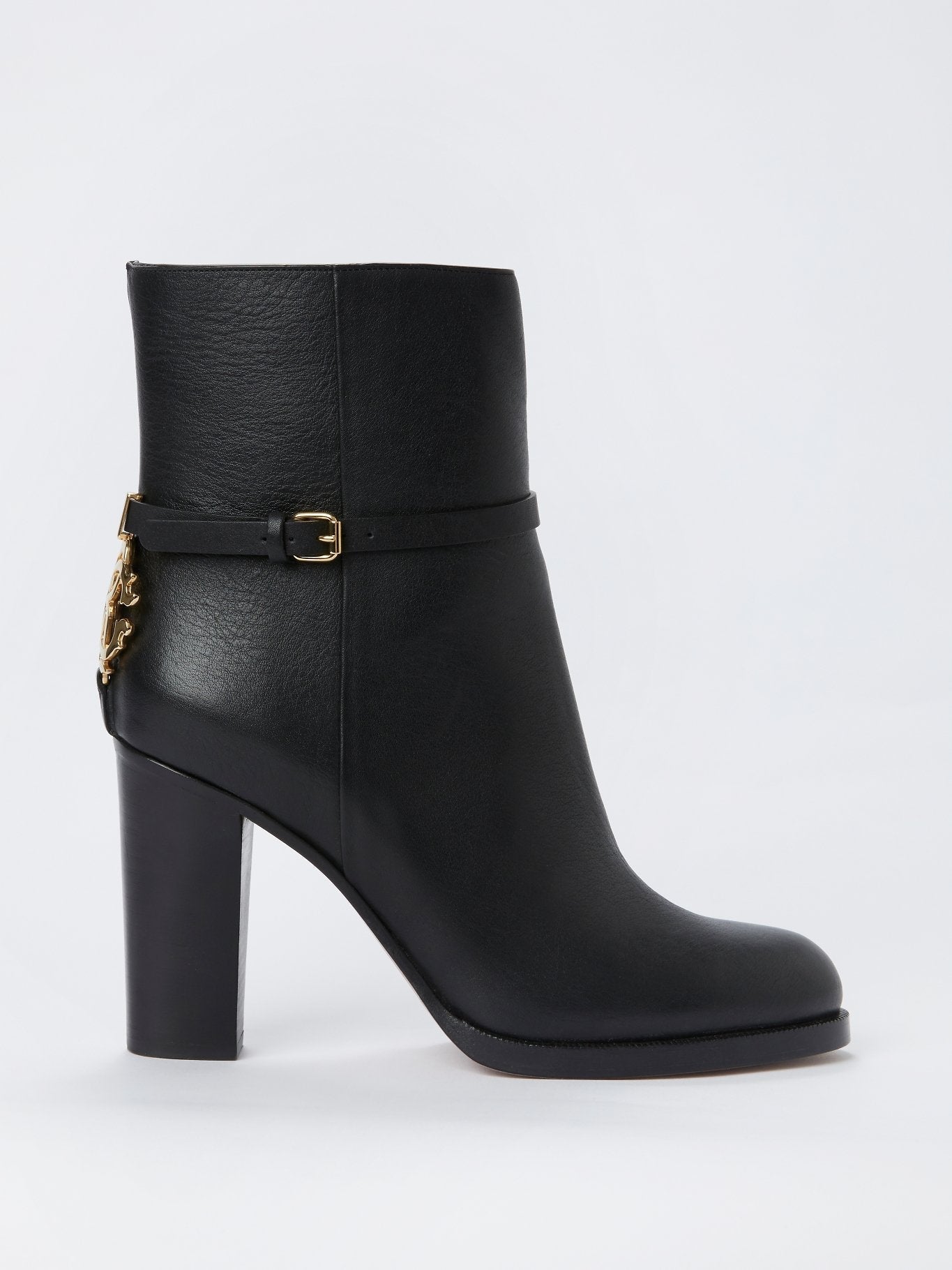 Black Rear Logo Ankle Boots