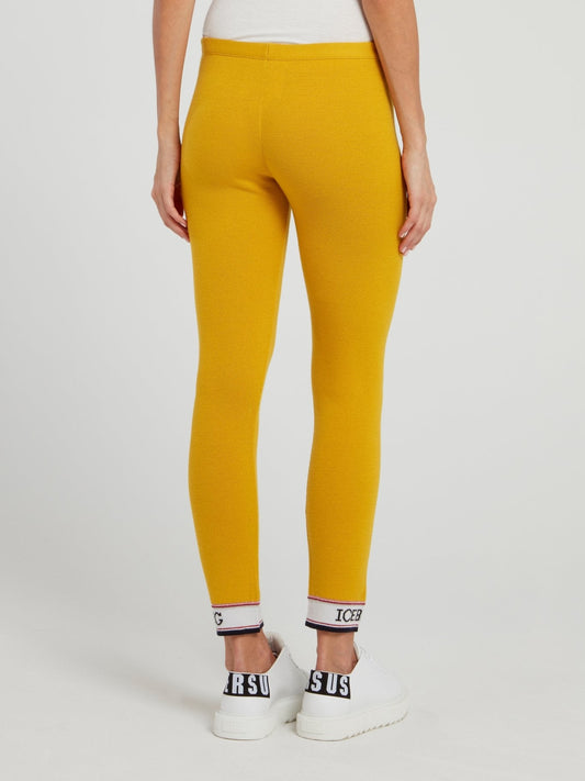 Mustard Yellow Knitted Leggings