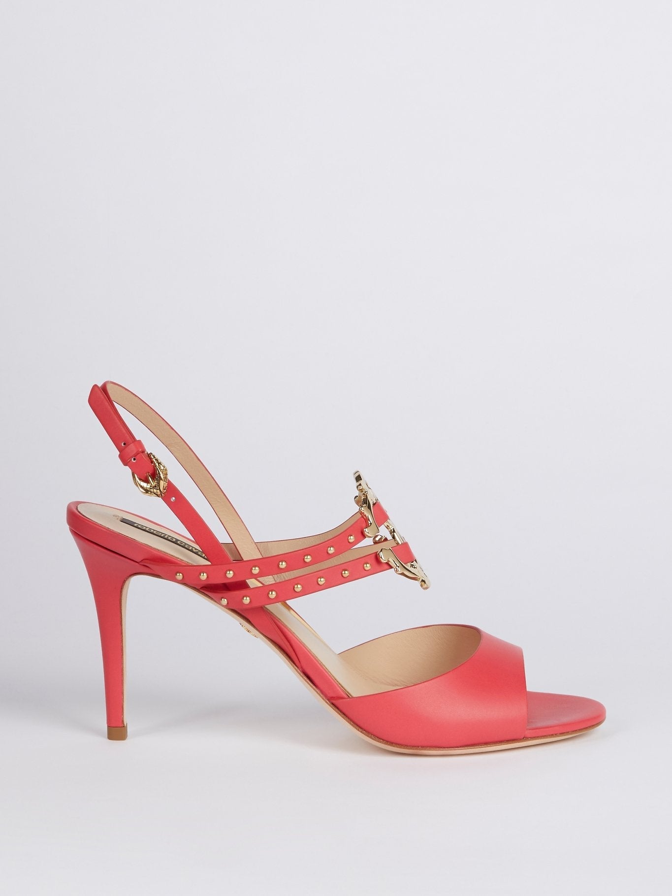 Pink Monogram Slingback Leather Sandals