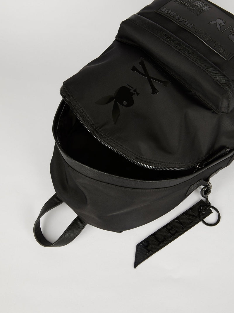 Black Playboy Logo Backpack