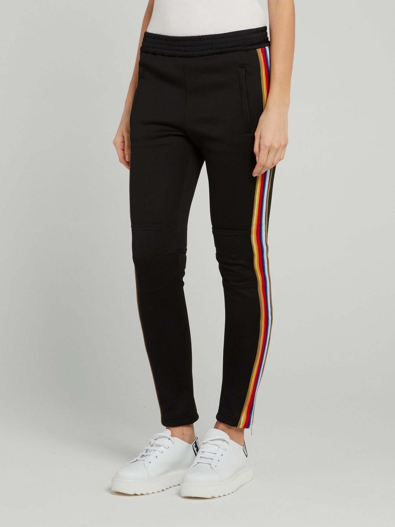 Black Side Stripe Active Trousers