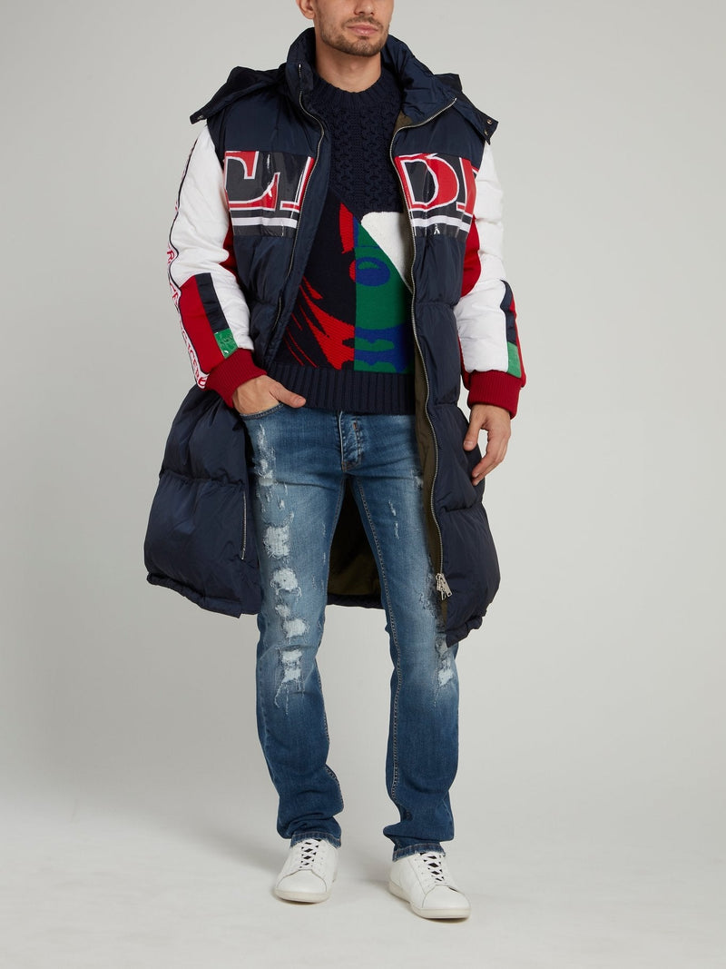 Navy Oversized Puffer Jacket