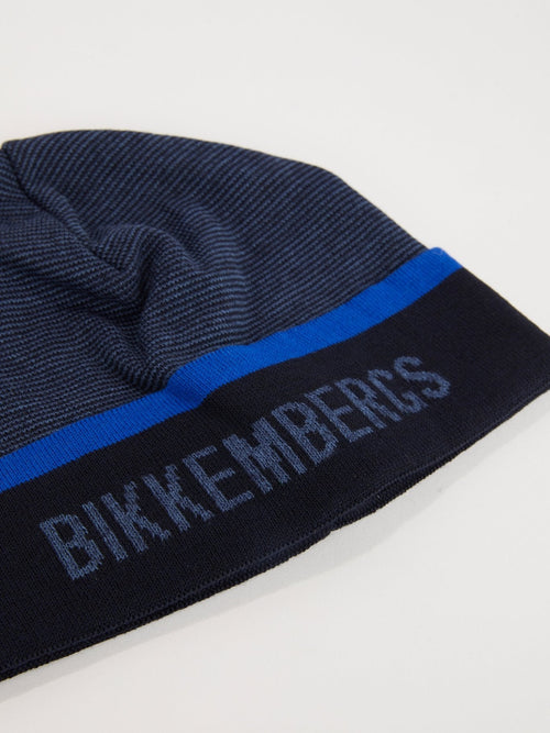 Navy Knitted Logo Beanie