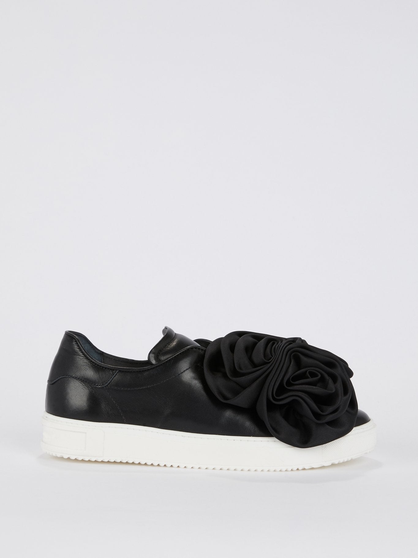 Black Rose Slip On Sneakers