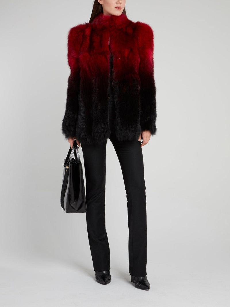 Red Shaggy Fur Jacket