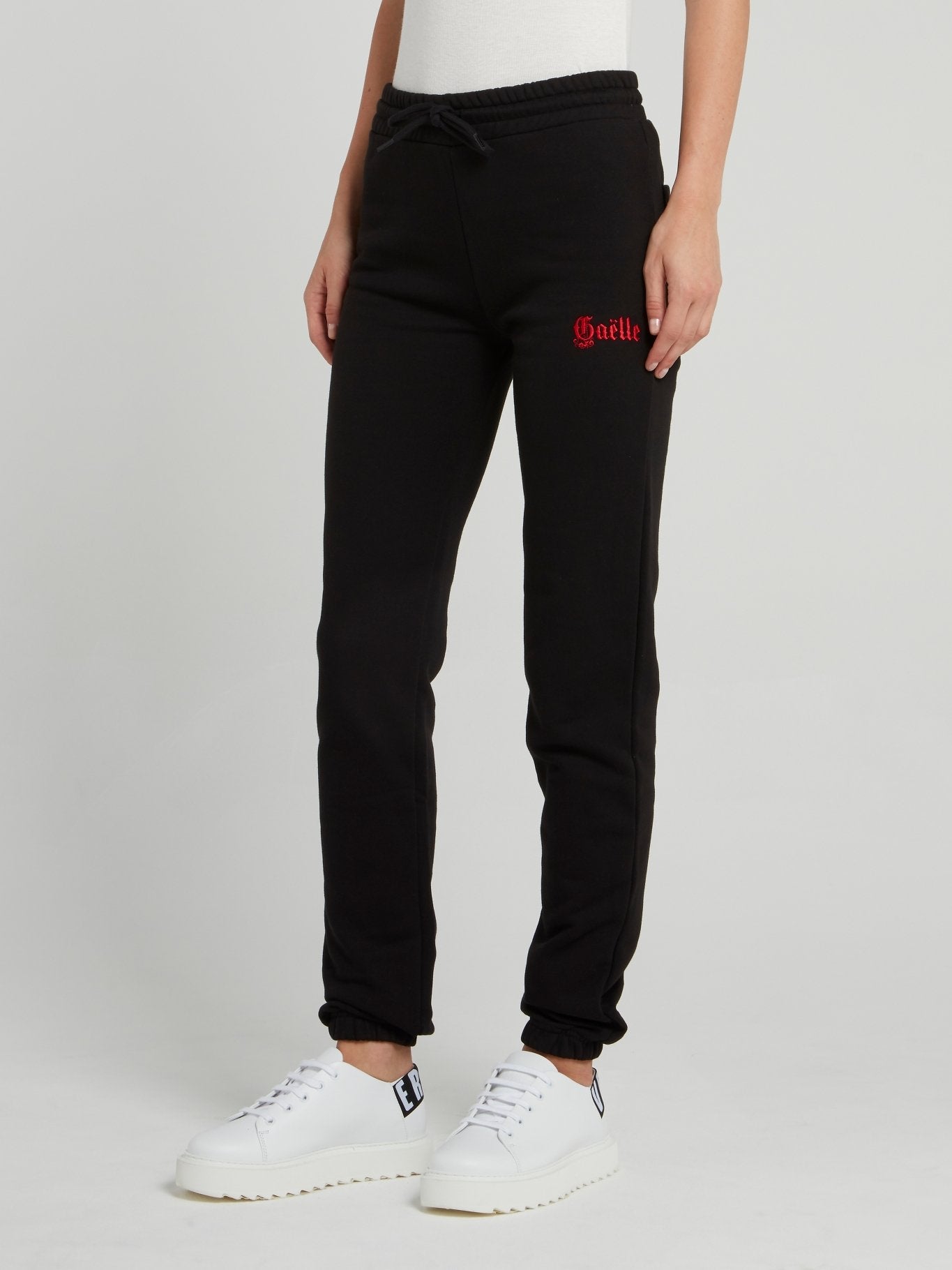 Black Drawstring Fleece Trousers