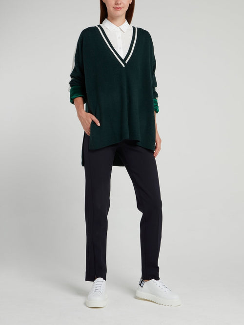 Green Cashmere Boyfriend Jumper