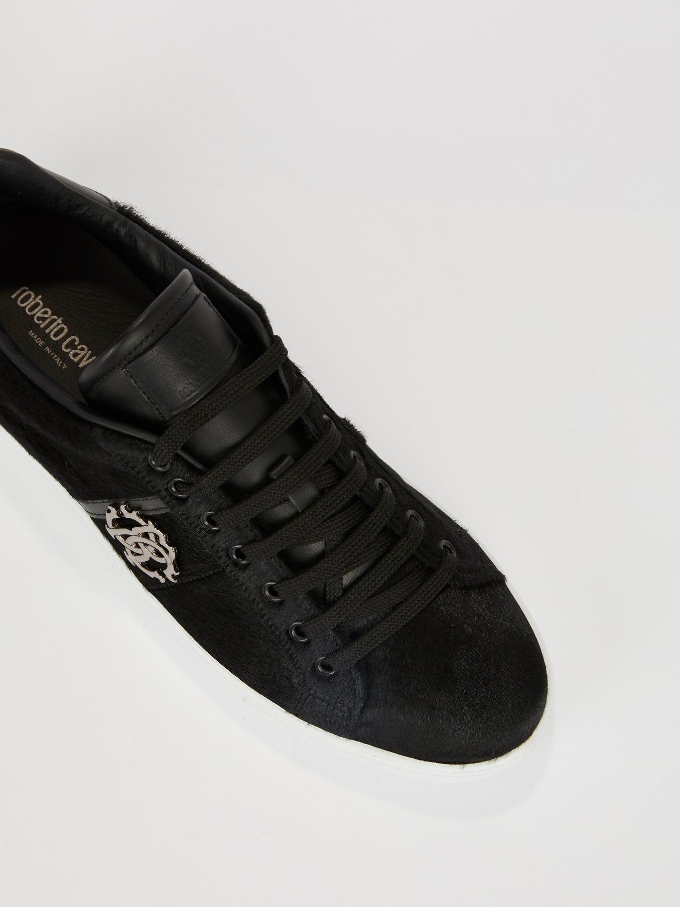 Black Logo Embellished Sneakers